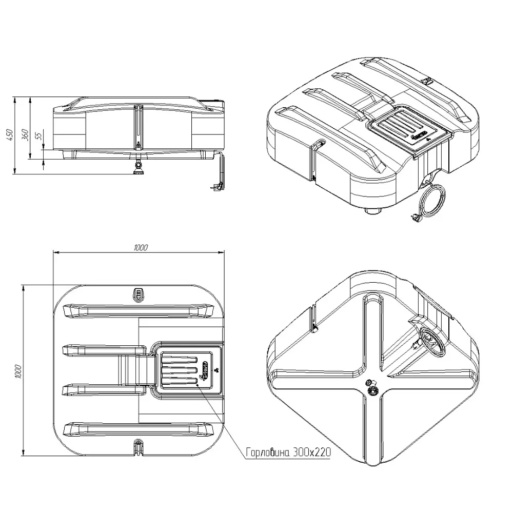Садовый душ Rostok Ok 250 с подогревом 1x0.1x0.36 м STLM-2169779 - Вид №2
