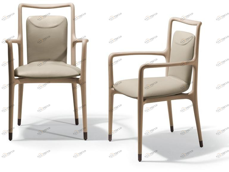 Giorgetti Кожаное кресло с подлокотниками sun-id-1461371