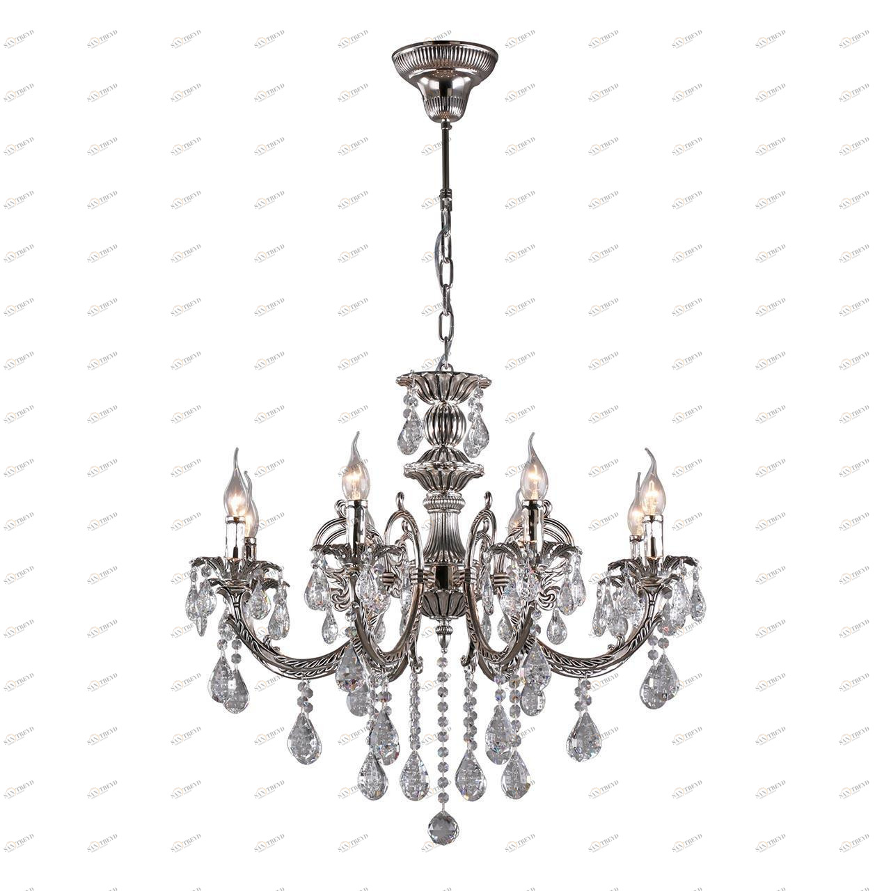 Подвесная люстра Omnilux Cupazzo OML-75503-08 OMNILUX ДИЗАЙНЕРСКИЕ, CUPAZZO 279720 Серебро 