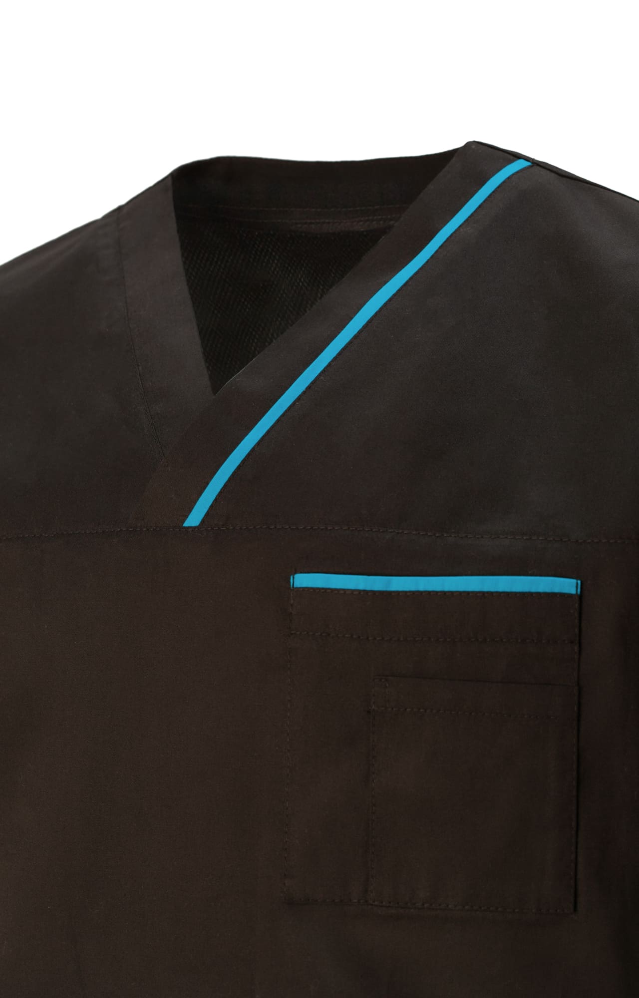 5040175 Куртка ОРИОН мужская черная бирюза  Медицинская одежда  размер 60-62/182-188 Спецодежда  - Вид №2