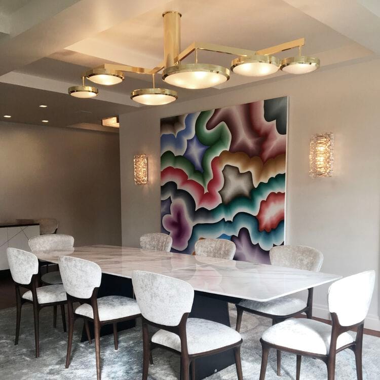 Потолочный светильник из латуни и муранского стекла GASPARE ASARO геометрия ARCH-00153258 - Вид №5