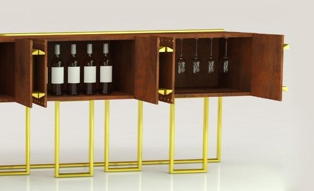 TrackDesign Консоль из стали и дерева  Iar09096  - Вид №1