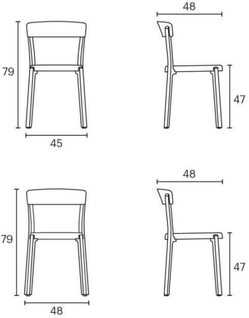 ENEA Штабелируемый стул из дерева и ткани Noa sun-id-1419542 - Вид №5