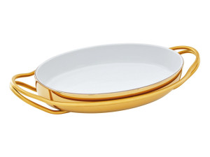 Фарфор и нержавеющая сталь противень