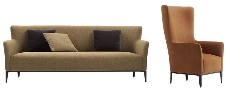 Poliform Кресло Bergere из ткани с высокой спинкой Gentleman sun-id-1375539 - Вид №3