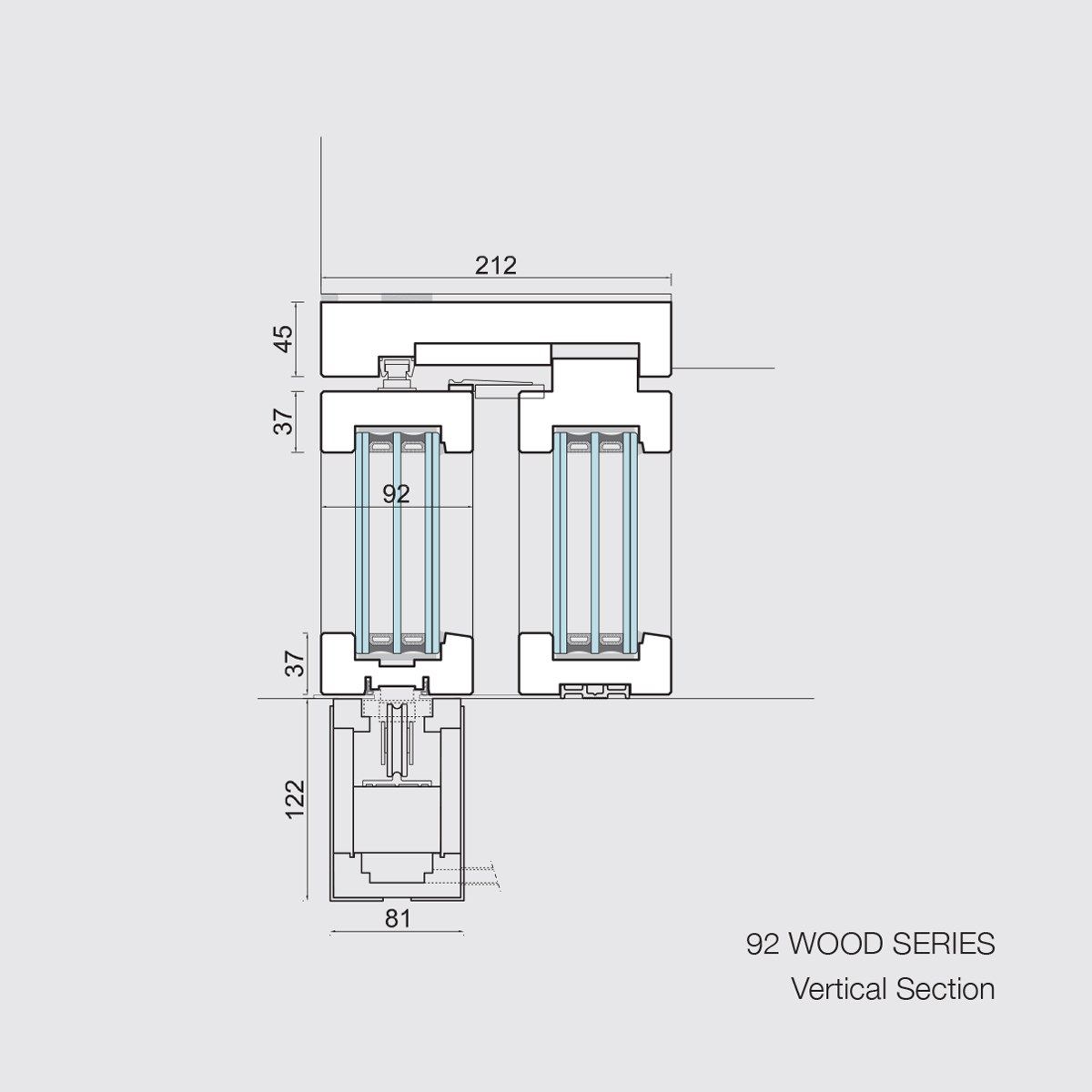 Раздвижные деревянные двери-окна с двойным остеклением Carminati Skyline System ARCH-00098426 - Вид №11