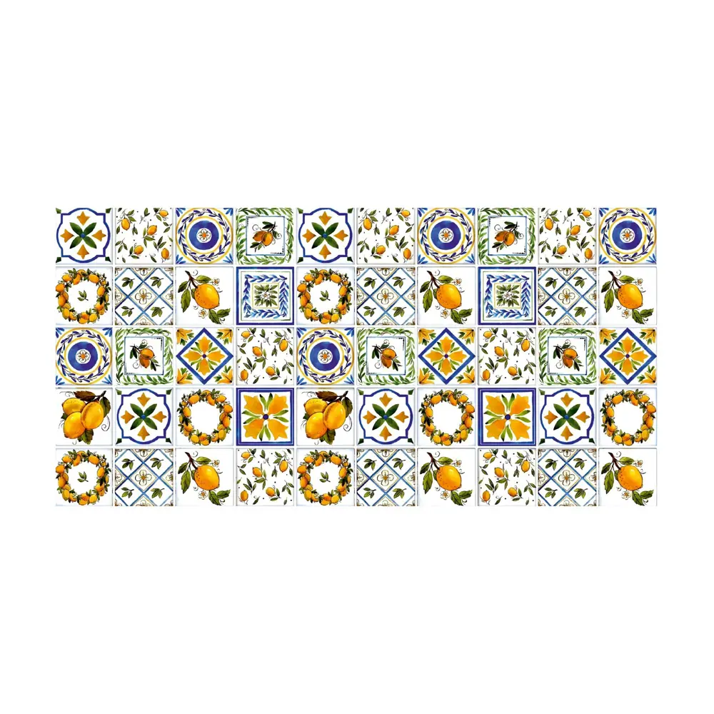 GRACE Бристоль: Стеновая панель ПВХ с лимонным орнаментом 89380913 STLM-1404785