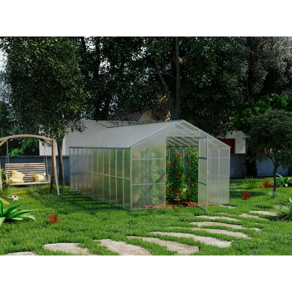 Каркас теплицы Santreyd Домик с усиленной конструкцией и двумя форточками 89351749 STLM-1520979