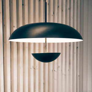 Aromas C1158 black ext/white int/black люстра подвесная черное/белое