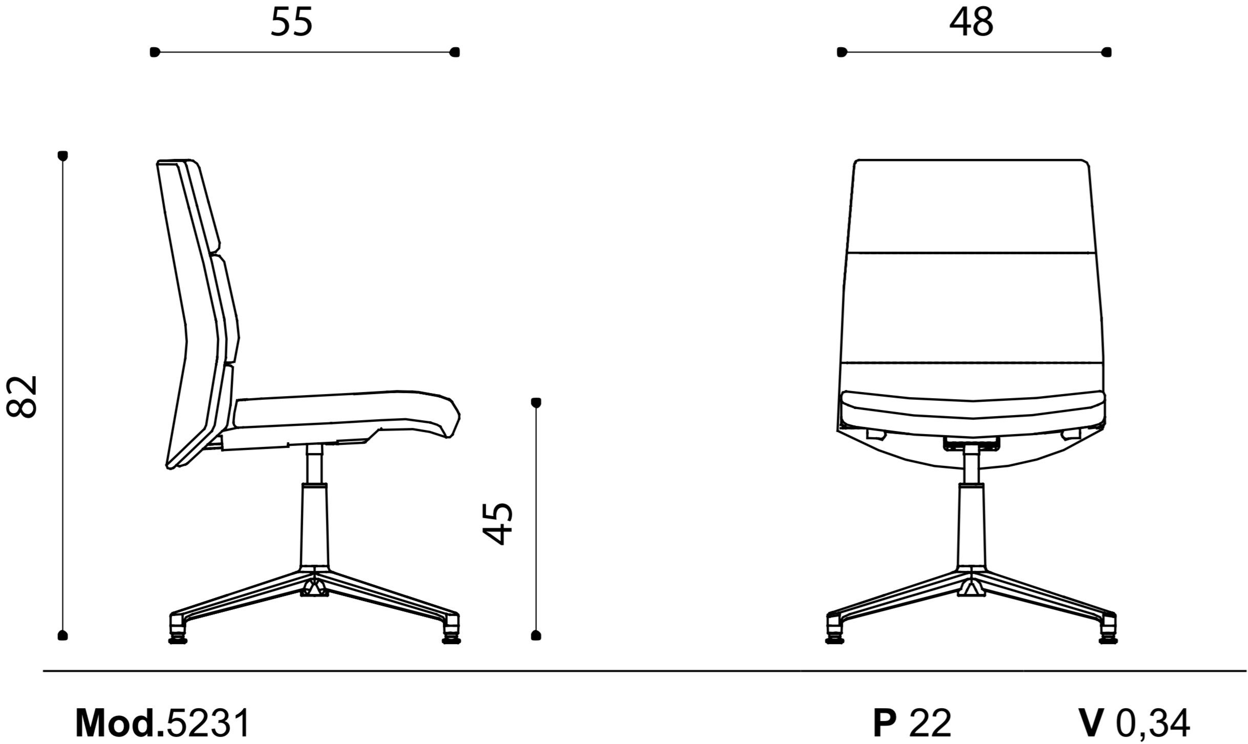 Офисное кресло с 4 спицами Ares Line Trendy First Class ARCH-00042825 - Вид №2