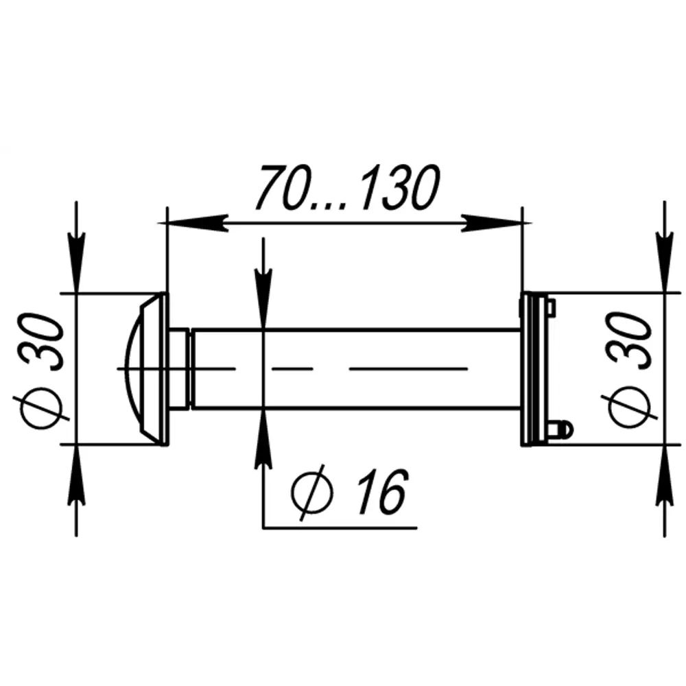 Дверной глазок FUARO DVZ4 с бронзовым покрытием 84494132 STLM-0896281 - Вид №1