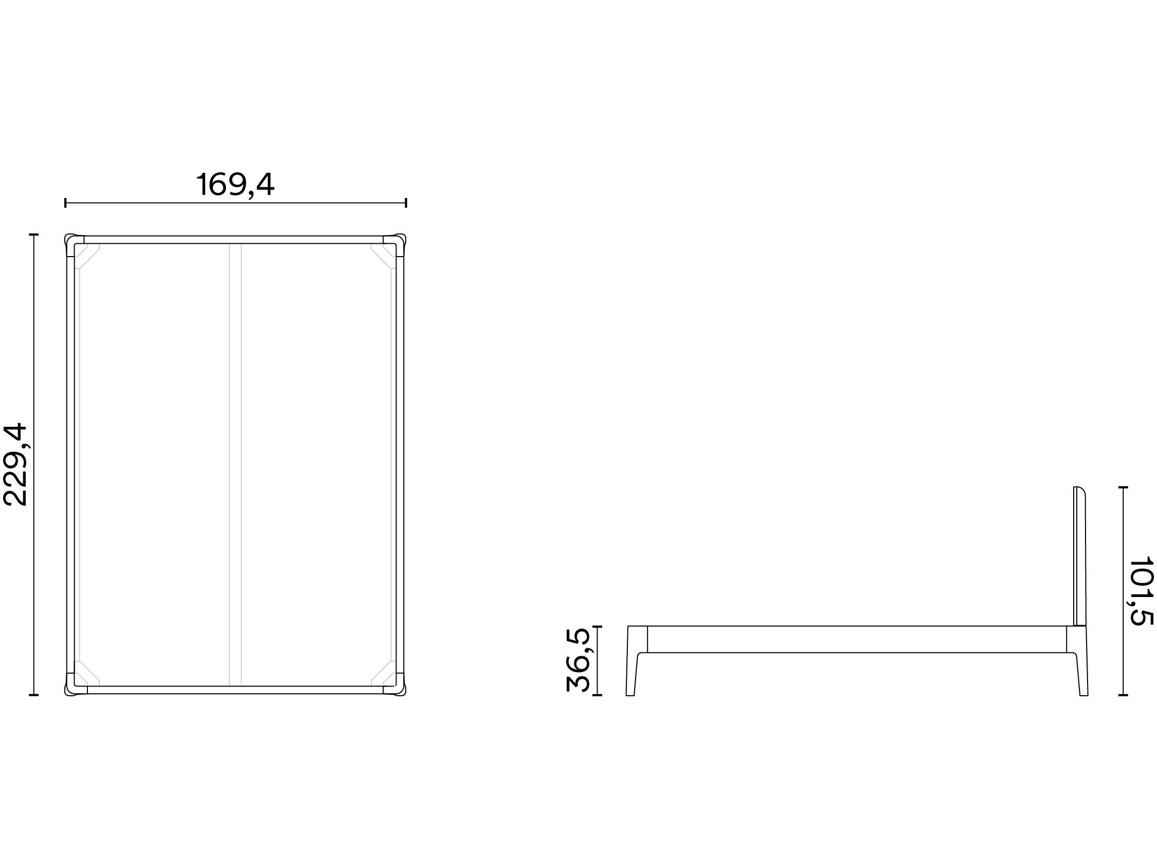 Деревянная двуспальная кровать Noah Living белье ARCH-00081699 - Вид №11