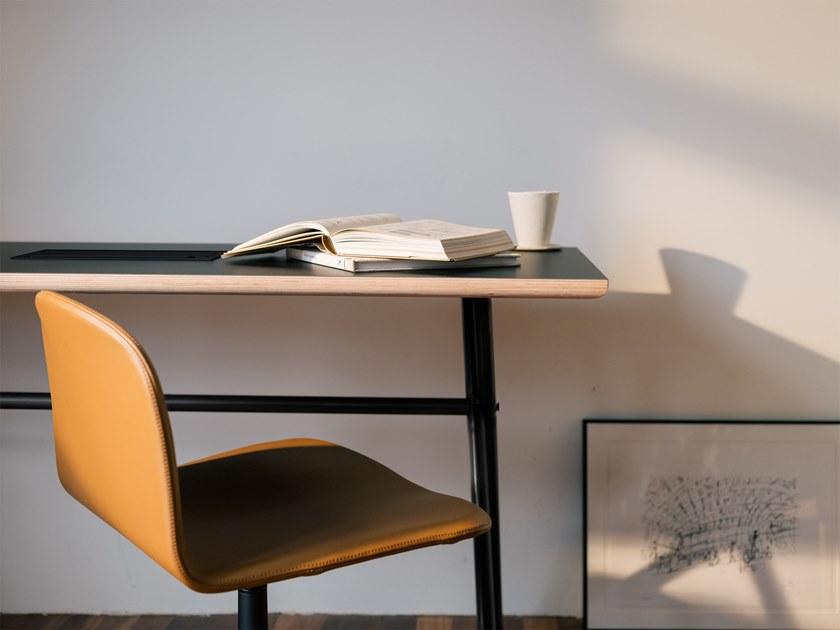 ONDARRETA Вращающееся кресло на козелке из кожи Bob xl sun-id-1492380 - Вид №9