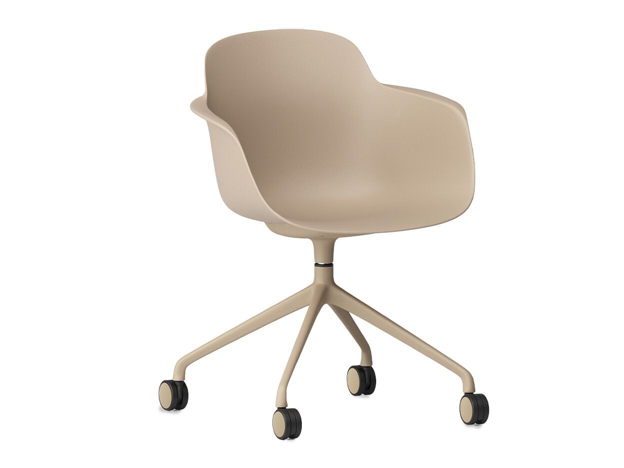 Полипропиленовое вращающееся кресло с колесами и подлокотниками Infiniti Sicla ARCH-00067558