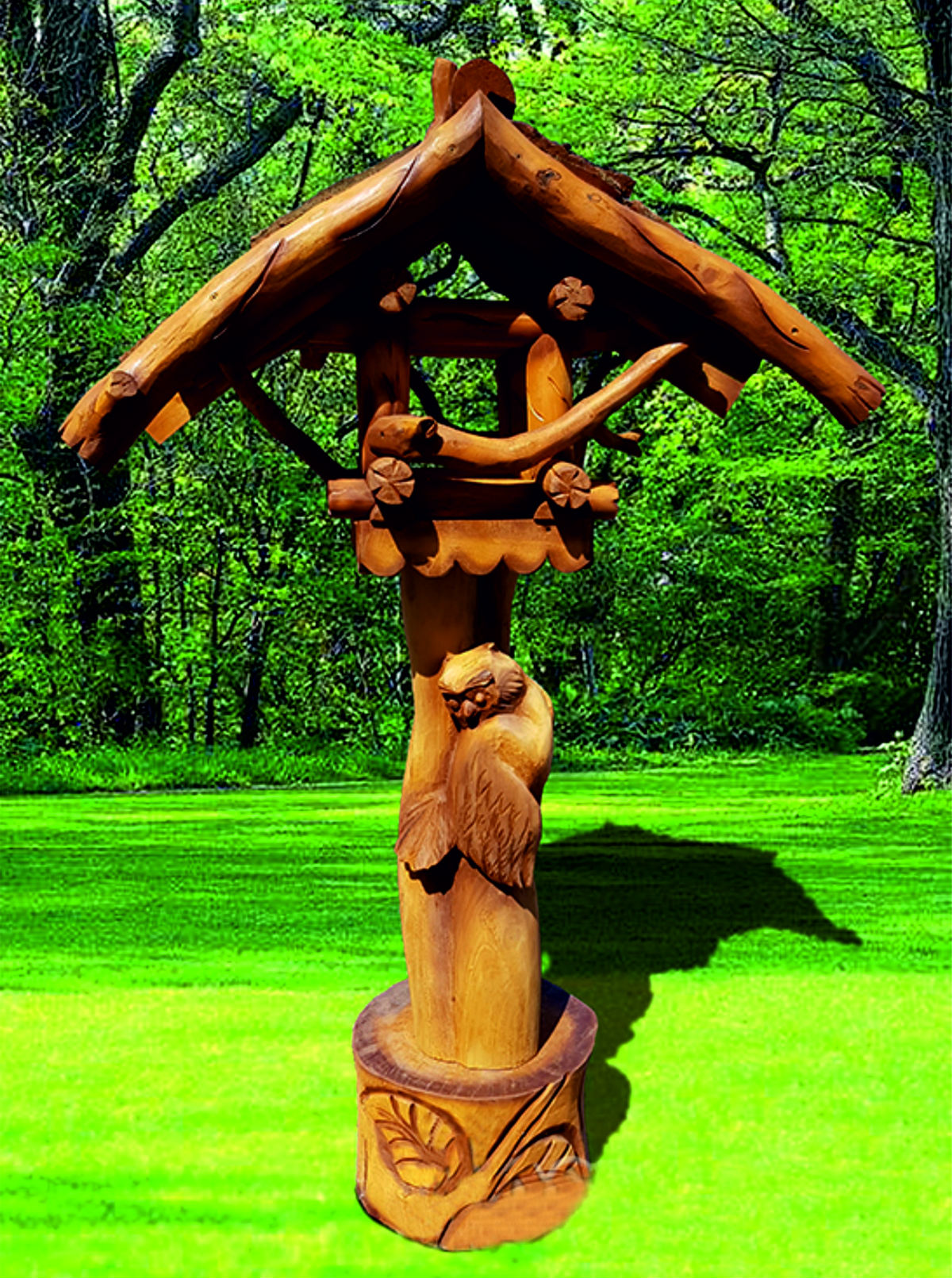 IZF101-SD,KP ИЗБУШКА Филина, кормушка для птиц (дерево) LAB.Space 