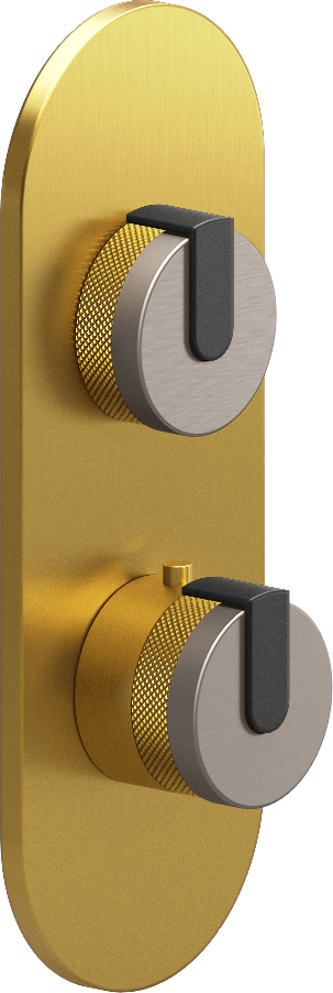 E-8026-R1SNE0-L1BK-BAU-T Планка M-Series с 2 ручками - Внешняя часть GRAFF MOD+