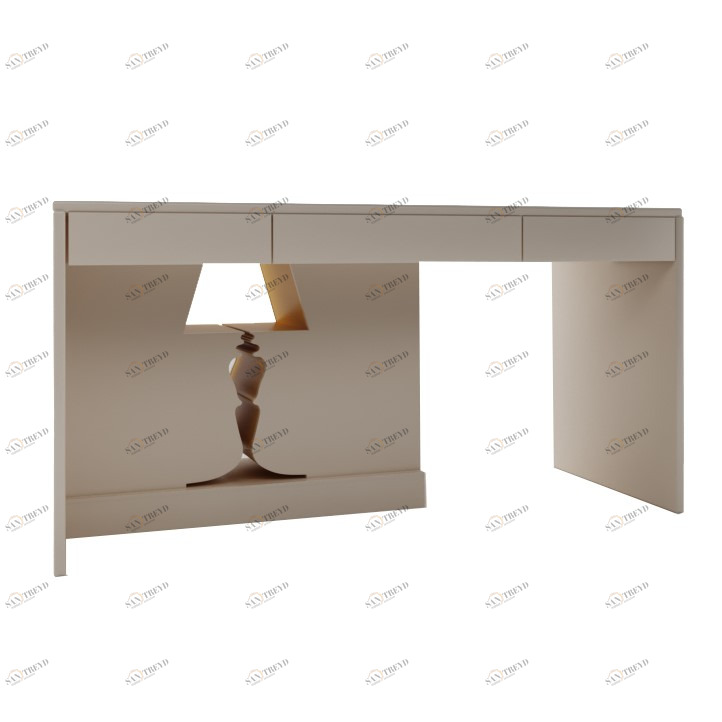 Письменный стол белый с желтым декором "Лампа" от Odingeniy ODINGENIY  178410 Белый 