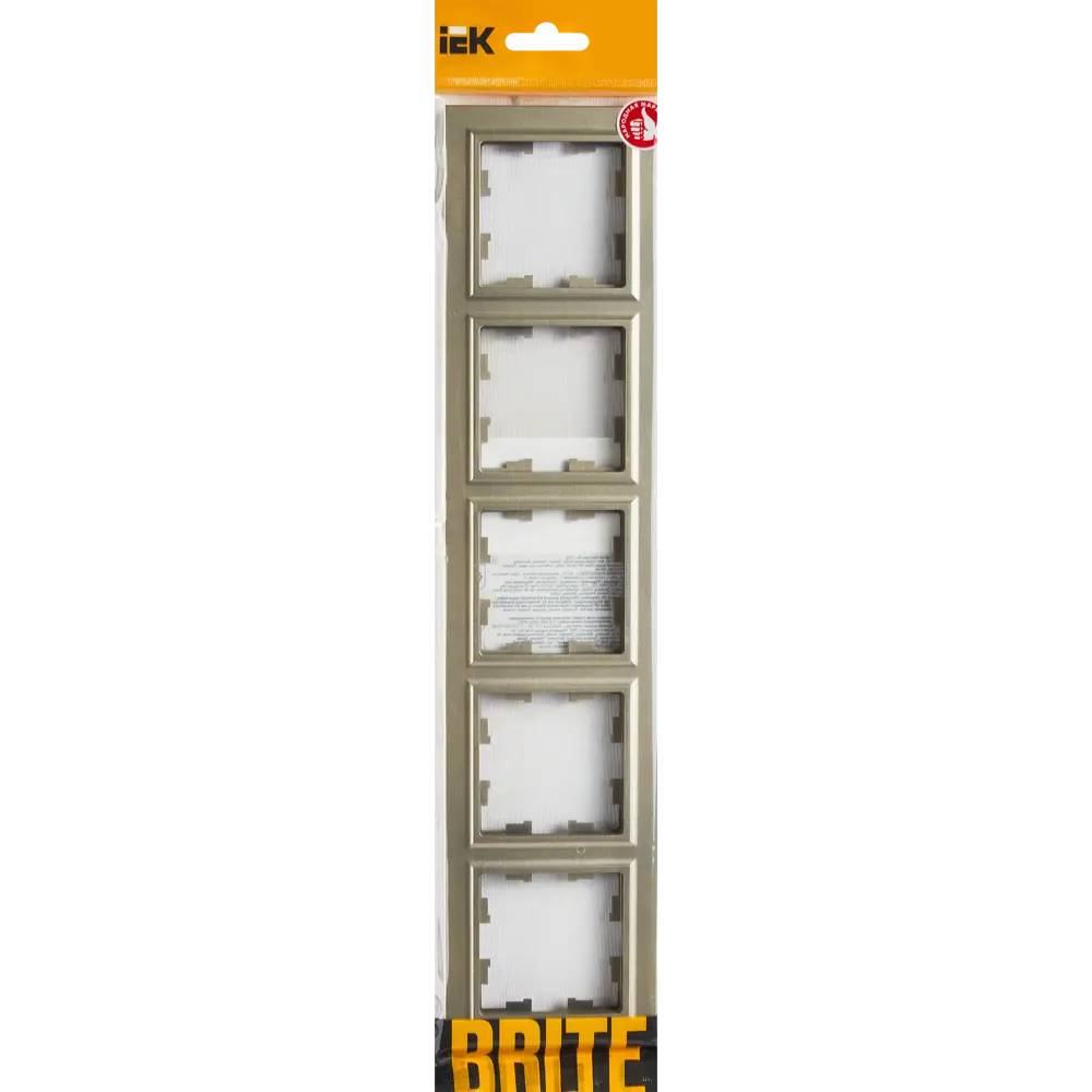 Рамка IEK Brite-5 для розеток и выключателей в элегантном шампань 87761358 STLM-1506275 - Вид №3