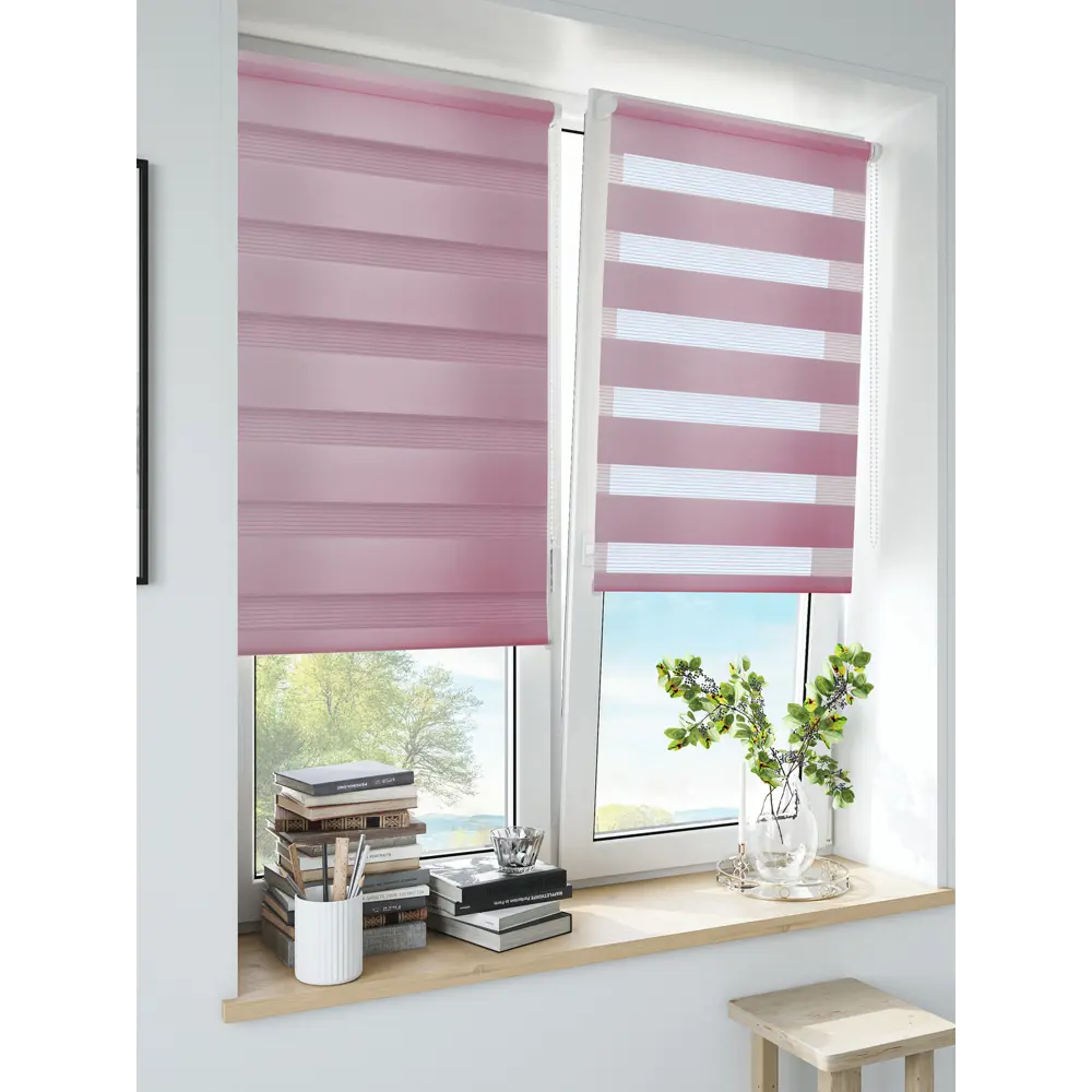 Штора рулонная день-ночь Inspire Peter 55x160 см сиреневая Santal 4 82691049 STLM-2096440 - Вид №12