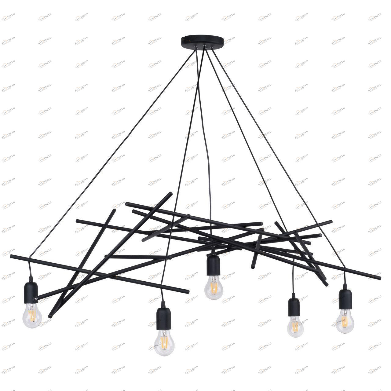 Дизайнерская подвесная люстра Spot Light Glenn 9222504 черная SPOT LIGHT ДИЗАЙНЕРСКИЕ, GLENN 108249 Черный 