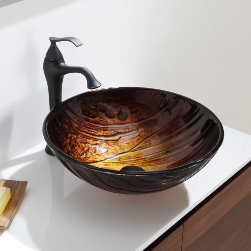 GV394-19mm-KEF15000 Накладная раковина на столешницу  прямоугольная Krausru  - Вид №6