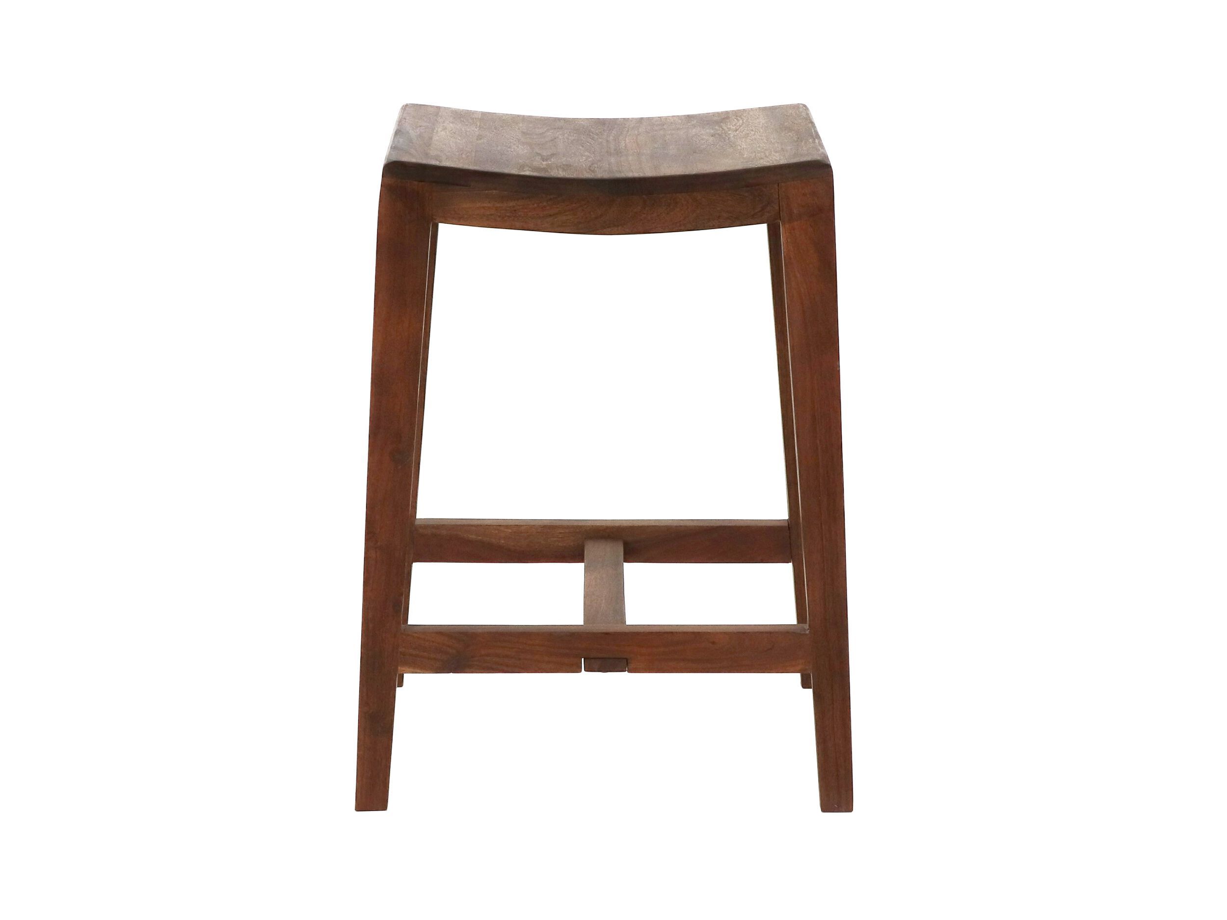 Высокий кухонный табурет из манго с подставкой для ног POMAX KENT ARCH-00119444 - Вид №3