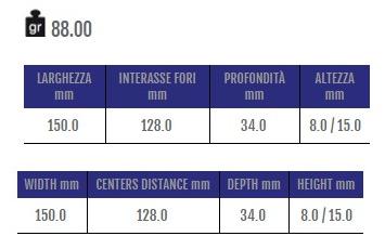 Cosma Ручка мебельная мостовая из замака  12597  - Вид №1