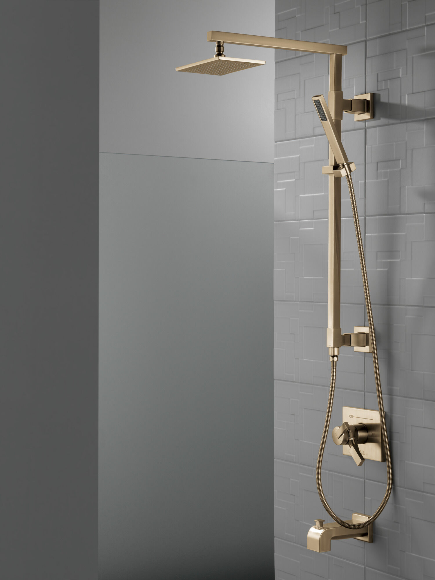58420-CZ Душевая колонна угловая 26 дюймов Delta Faucet Universal Showering Шампанское бронза  - Вид №12