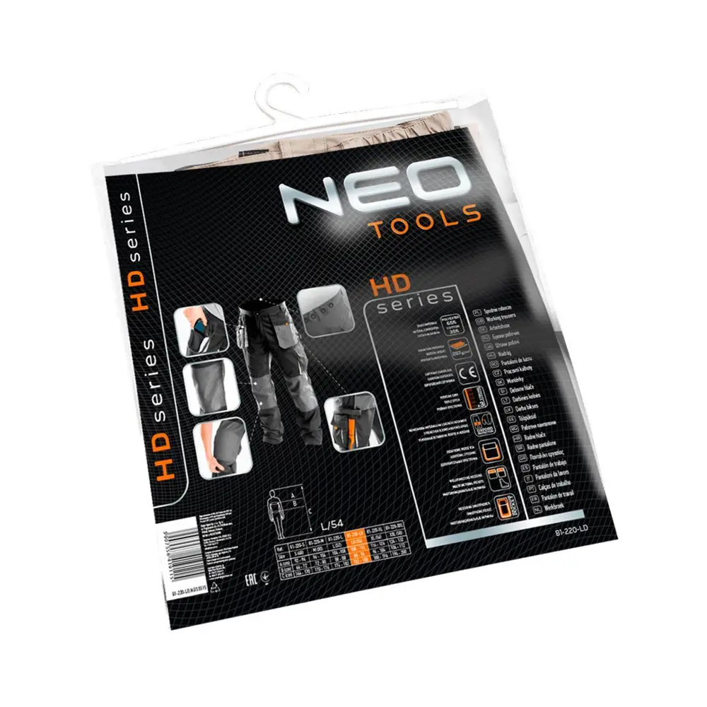 Брюки рабочие Neo 81-220-LD цвет серый размер L/54 16969435 STLM-2164233 Neò NEO HD - Вид №1