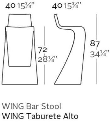 VONDOM Табурет садовый высокий Wing sun-id-1430898 - Вид №4