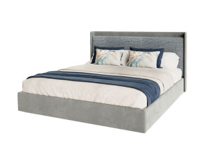 Двуспальная кровать с мягкой тканью