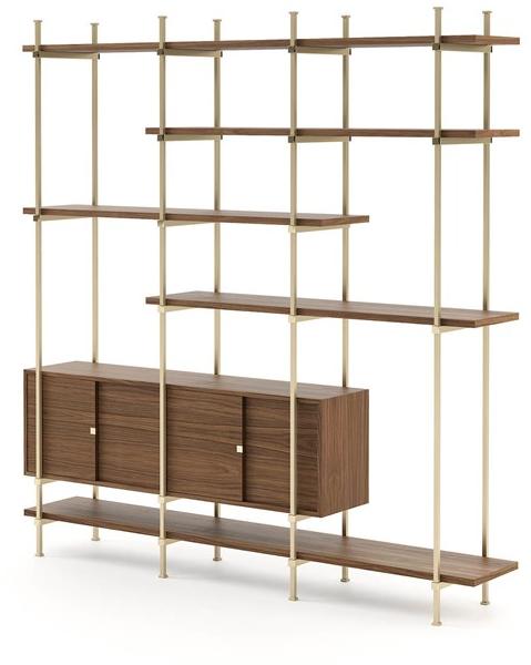 Laskasas Открытый деревянный книжный шкаф с ящиками sun-id-1390660 - Вид №3