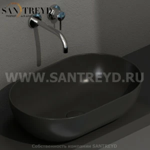 B6O54AR Накладная раковина на столешницу  овальная Ceramica Globo T-EDGE