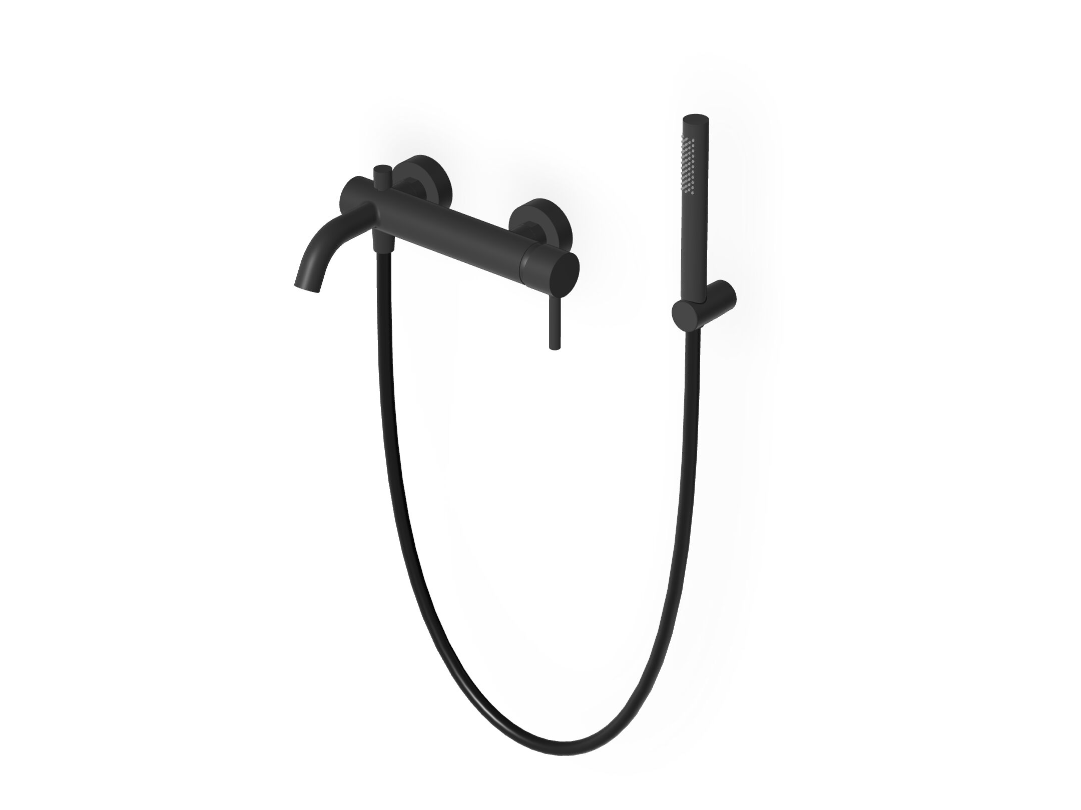 Однорычажный настенный смеситель для ванны / душа с ручным душем Zucchetti Pan S ARCH-00024323 - Вид №19