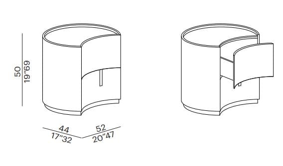 Деревянная тумбочка с ящиками Meridiani JOHNNY ARCH-00128007 - Вид №6