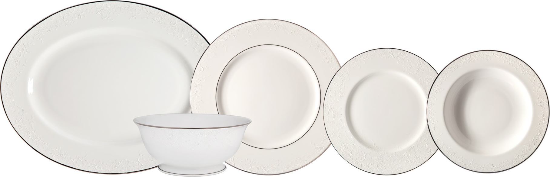 10640434 Lenox Столовый сервиз Lenox "Фарфоровое кружево,Маркеса" 6/20 Фарфор костяной 