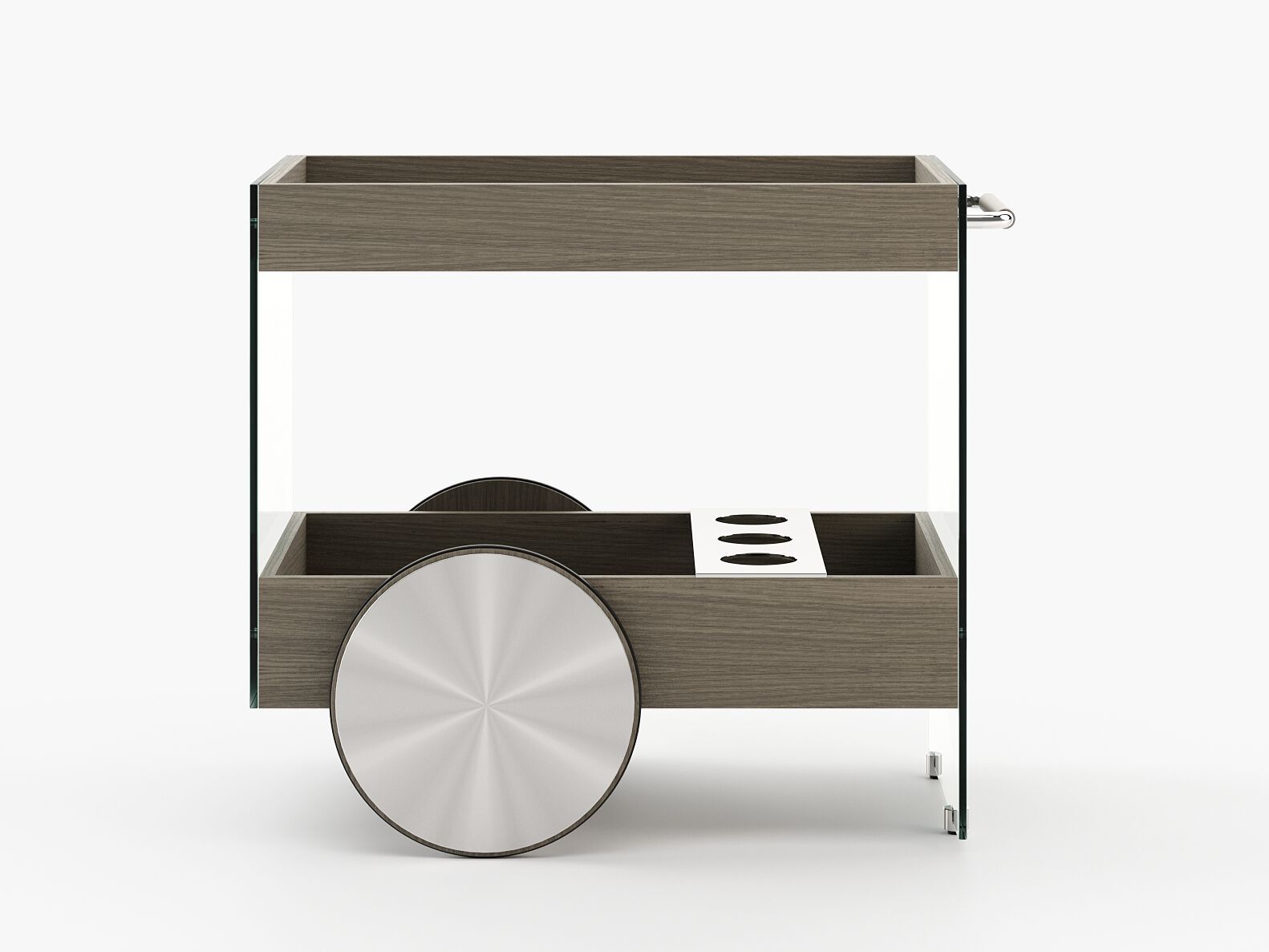 Деревянная и стеклянная тележка для еды Laskasas Essence ARCH-00090903 - Вид №6