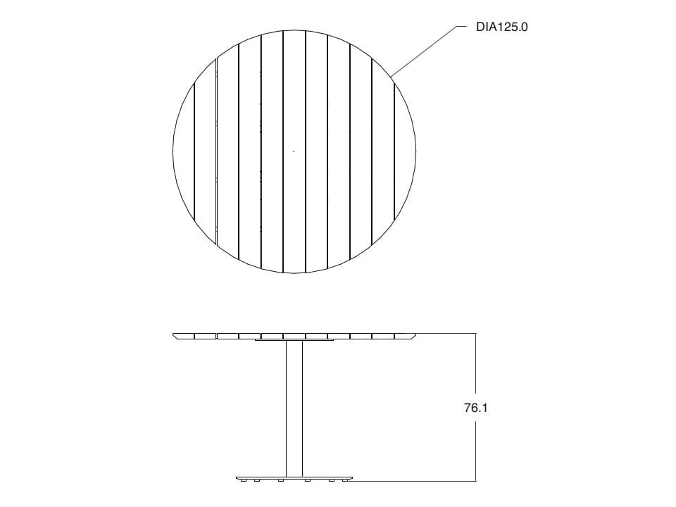 Круглый стол из тикового дерева TRIBÙ T-Table ARCH-00076681 - Вид №8