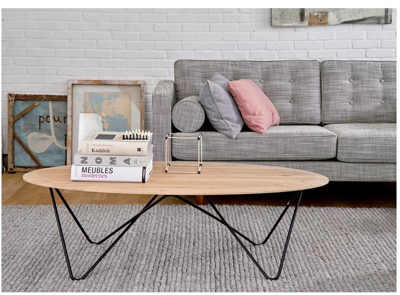 Ethnicraft Стол журнальный овальный дубовый  26686  - Вид №3