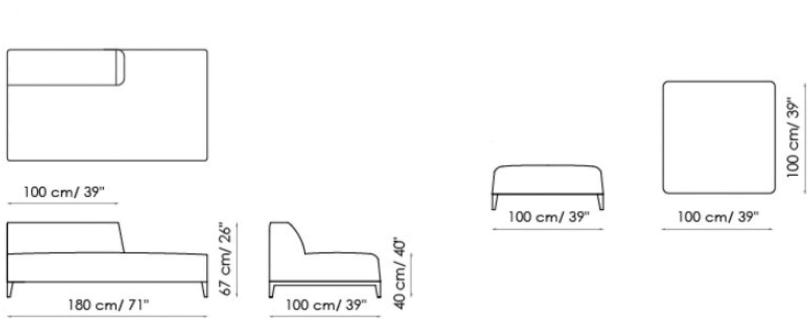 Bonaldo Модульный угловой диван с шезлонгом sun-id-1417845 - Вид №4