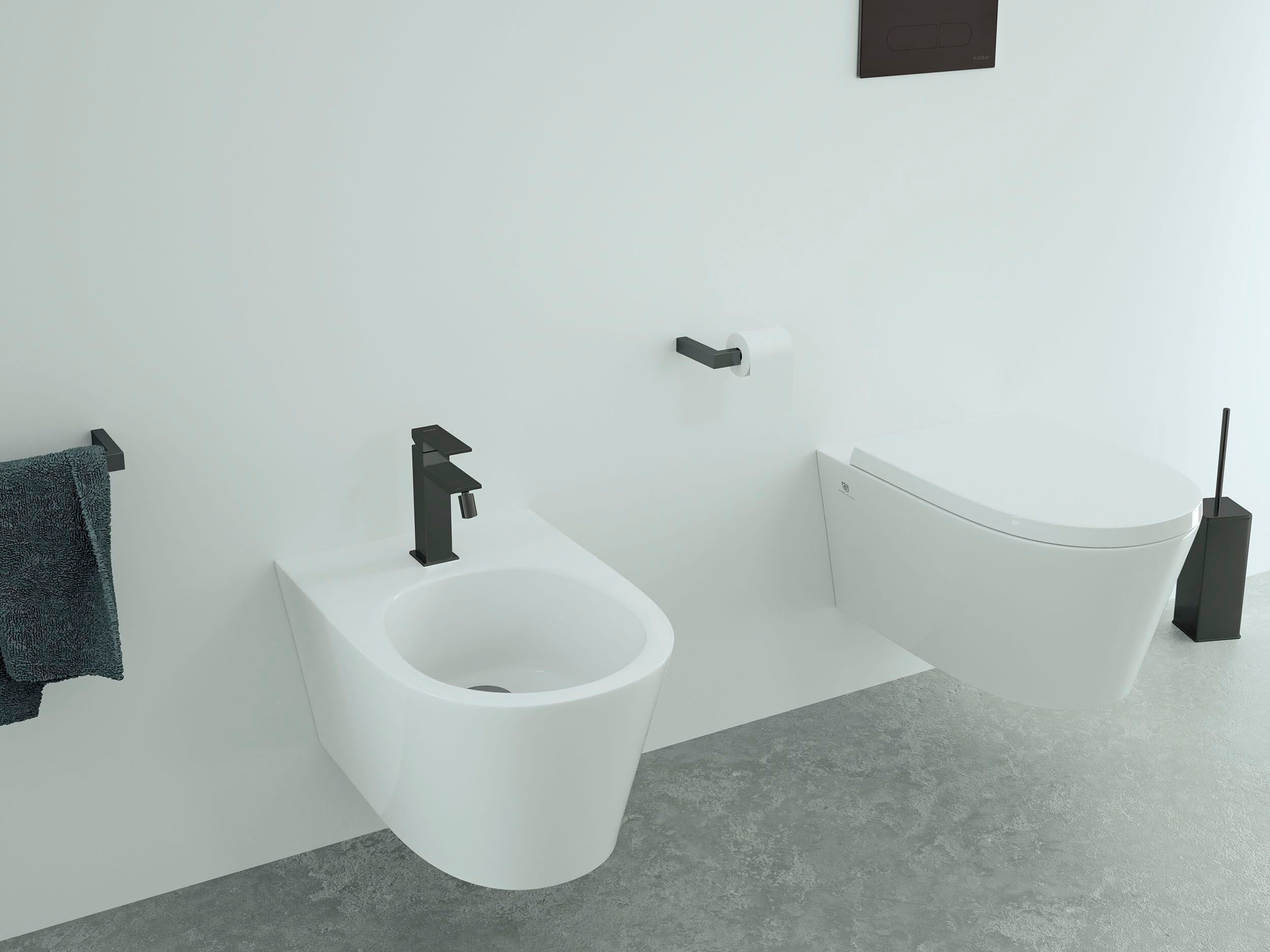 Однорычажный настенный смеситель для биде GUGLIELMI RUBINETTERIE G&amp ARCH-00110602 - Вид №1