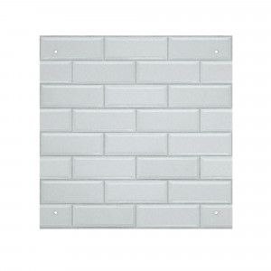 88294197 Стеновая панель Брик, 60x4x60 см, закаленное стекло, цвет белый