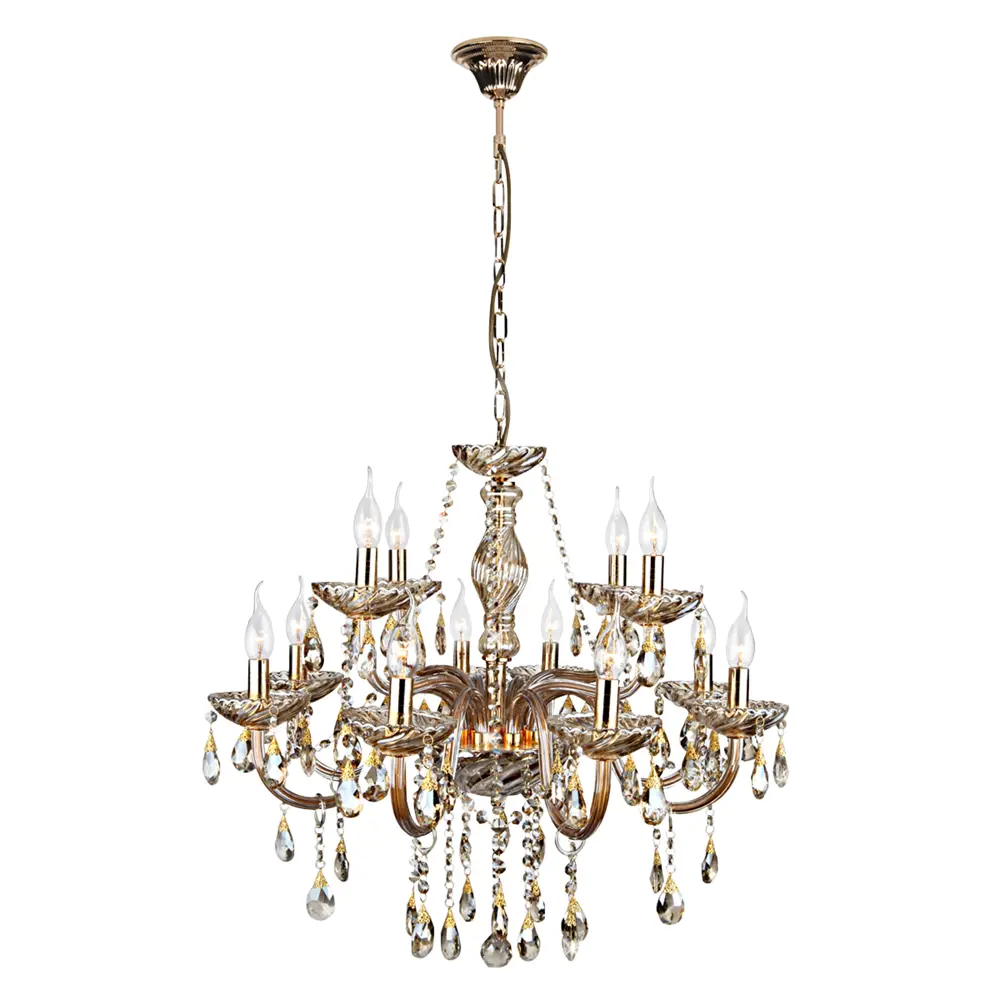 Люстра Шампань 12xE14x60 Вт, металл, цвет золото Eurosvet STLM-2009948