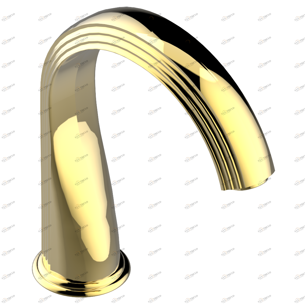 A7B-29SG Излив СУПЕР ГОЛИАФ устанавливаемый на борту ванны Thg-paris Ithaque с платиновым декором Покрытие PVD золотистый цвет A7B 29SG CAT.F