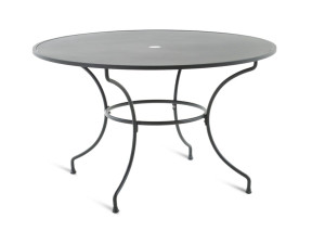 Круглый железный садовый стол