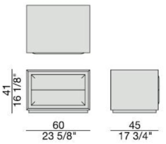 Porada Прикроватная тумба из орехового дерева квадратная с ящиками Iron sun-id-1481793 - Вид №1