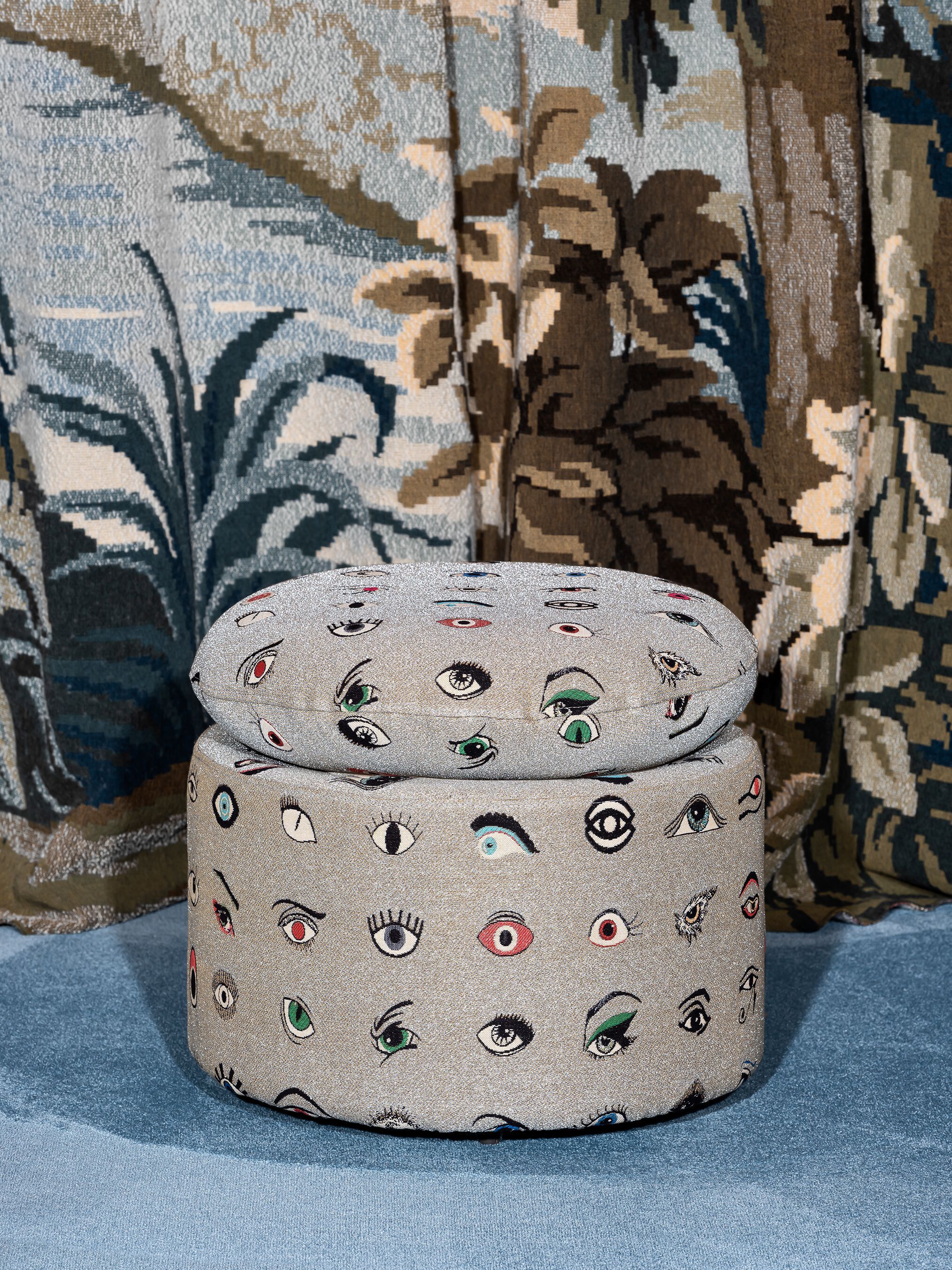 Круглый пуф из ткани Collett & Victor OLYMPIA ARCH-00017923 - Вид №1