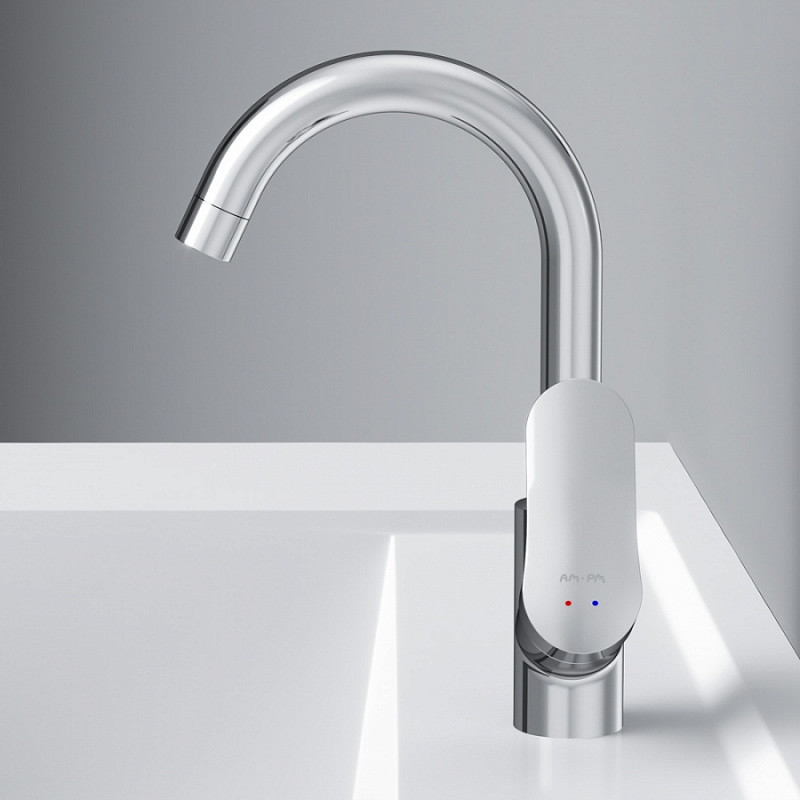 F8002700 смеситель для умывальника с поворотным изливом хром шт. AM.PM Like - Вид №2