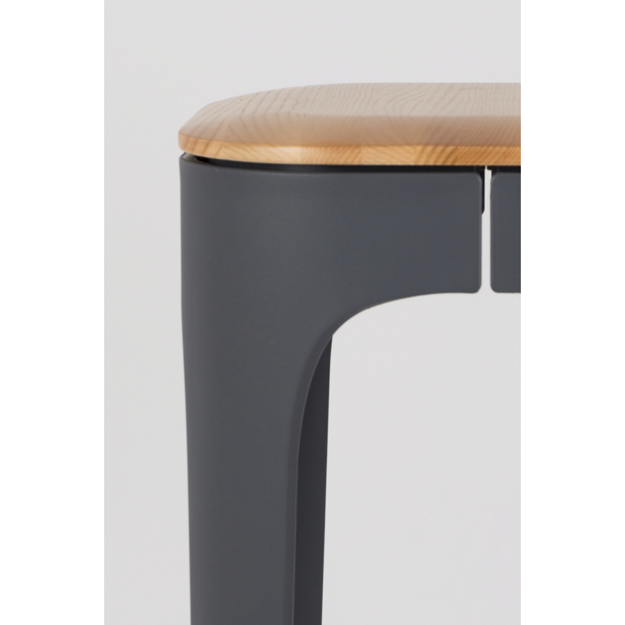 Стул барный Up-High темно-серый White Label Living 1500241 - Вид №3