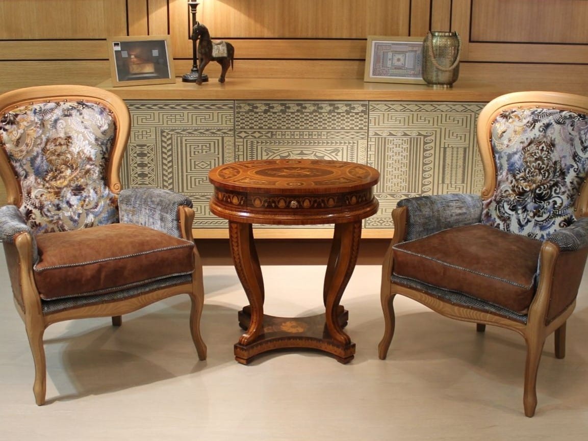 Высокий деревянный овальный журнальный столик для гостиной Arvestyle Orpheo Beetles ARCH-00066292 - Вид №4